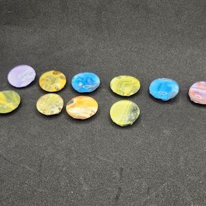 Handmade Refrigerator Magnets Rainbow Extra Strong Glass Cabochon Art Set 10